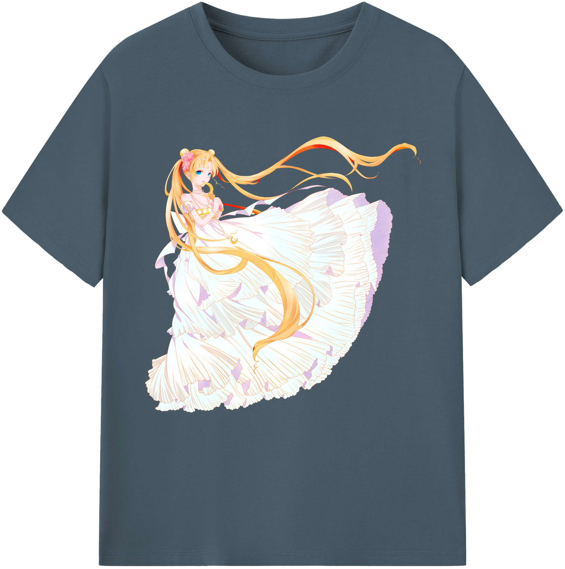 （画像用） 美少女戦士セーラームーン 愛野 美奈子 あいの みなこ Sailor Moon Aino Minako 綿100％半袖Tシャツ（フロントプリント）